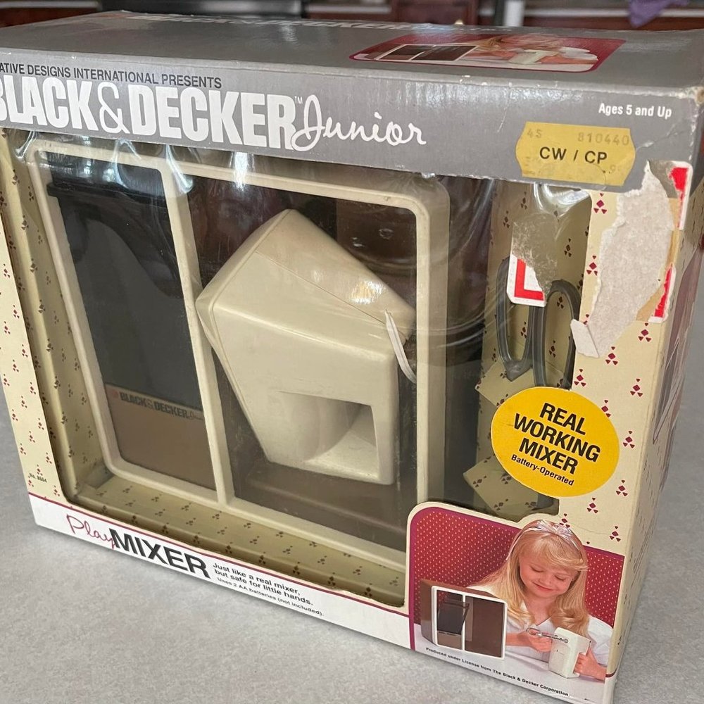BLACK & DECKER JUNIOR PLAY MIXER 1987 rare NEWSEALEDBOX